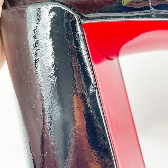 Christian Louboutin Alleo 90 Black Patent Leather Knee High Block Heel Boots 42 - Picture 9 of 11